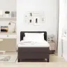 Kontinentālā Gulta Ar Matraci Tumši Brūna 90 X 190 Cm Audums Vidaxl