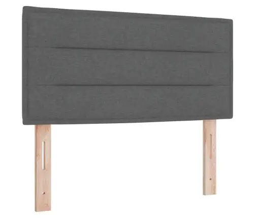 Spyruoklinė Lova Su Čiužiniu Kreminė 90X200 Cm Tamsiai Pilka