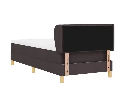 Gulta Ar Atsperēm Un Matraci Krēmkrāsā 90X200 Cm Fabric Vidaxl