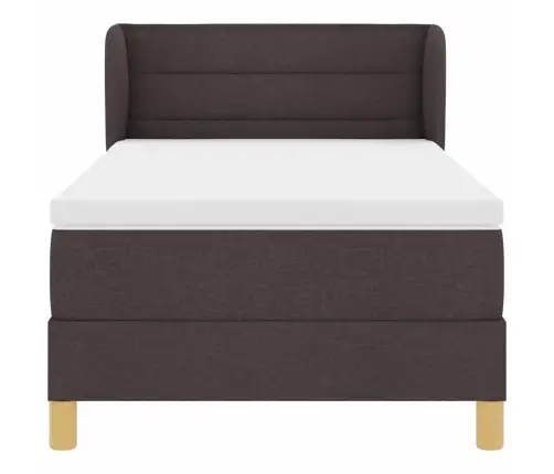 Gulta Ar Atsperēm Un Matraci Krēmkrāsā 90X200 Cm Fabric Vidaxl