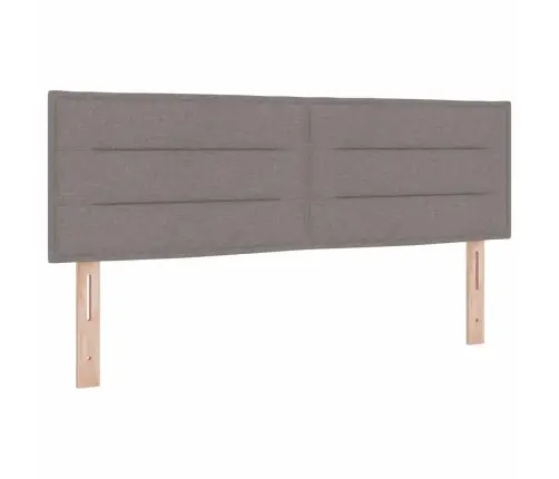 Kastītes Atsperu Gulta Pelēkbrūna 140 X 190 Cm Audums Vidaxl