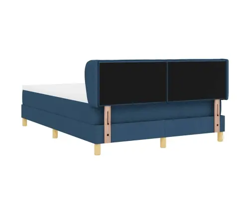 Kiemas Lova Su Čiužiniu Mėlyna 140 X 200 Cm Audinys