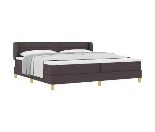 Voodiraam Vedrudega Ja Madratsiga Kreem 90X200 Cm Tumepruun
