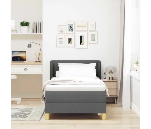 Dīvāngulta Ar Matraci Tumši Pelēka Krāsā 80X200 Cm Audums Vidaxl