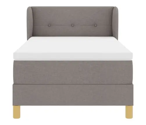 Gultas Kārba Ar Matraču Pelēkbrūnā Krāsā - 80X200 Cm Vidaxl