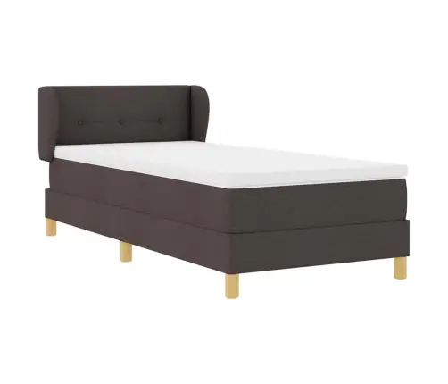 Gulta Ar Atsperēm Un Matraci Krēmkrāsā 90X200 Cm Fabric Vidaxl