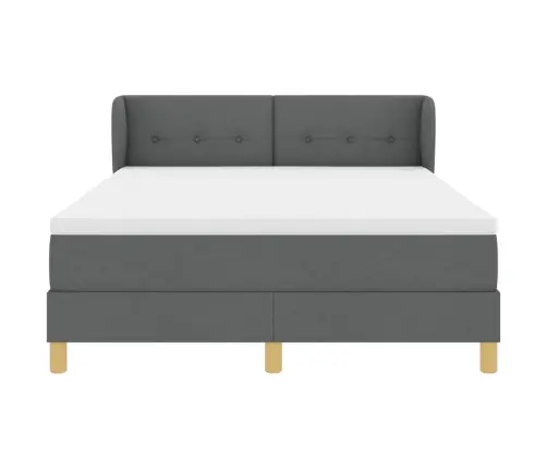 Gulta Ar Atsperēm Un Matraci Krēmkrāsā 90X200 Cm Fabric Vidaxl