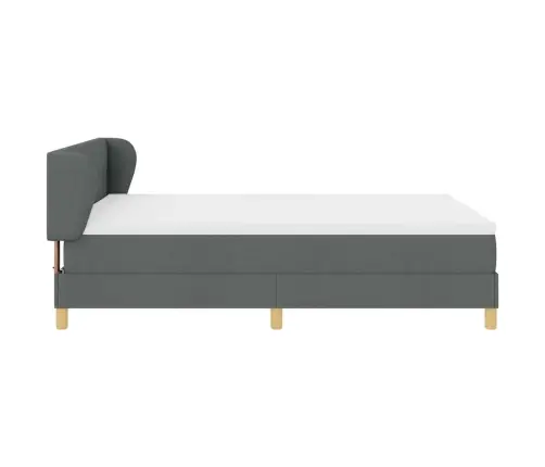 Gulta Ar Atsperēm Un Matraci Krēmkrāsā 90X200 Cm Fabric Vidaxl