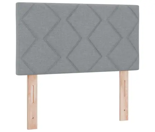 Boksspring Gulta Ar Matraci Gaiši Pelēks 80X200 Cm Audums Vidaxl