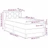 Gultas Izlīdzinātājs Ar Matraci Melns 80X200 Cm Audums Vidaxl