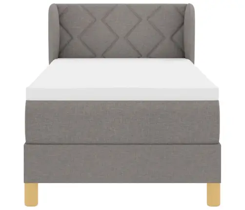 Voodiraam Vedrudega Ja Madratsiga Kreem 90X200 Cm Pruunikashall Voodiraam Vedrudega Ja Madratsiga Kreem 90X200 Cm Pruunikashall