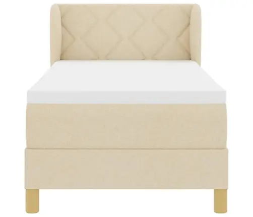 Kiemas Lova Su Čiužiniu Kreminė 80 X 200 Cm Audinys