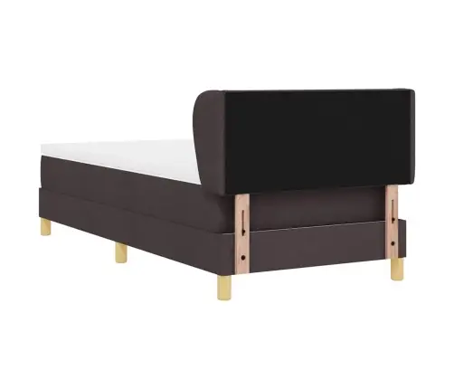 Gulta Ar Atsperēm Un Matraci Krēmkrāsā 90X200 Cm Fabric Vidaxl