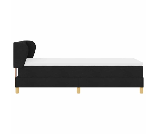 Box Spring Gulta Ar Matraci Melns 90X200 Cm Audums Vidaxl