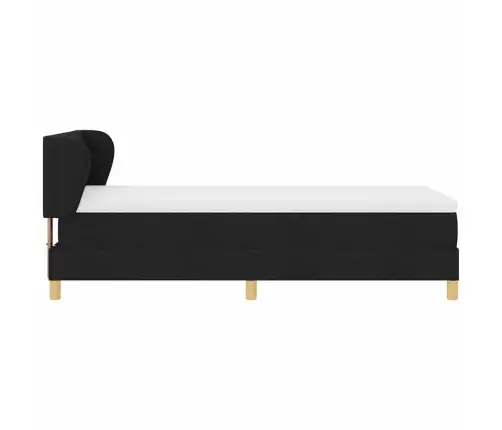 Box Spring Gulta Ar Matraci Melns 90X200 Cm Audums Vidaxl
