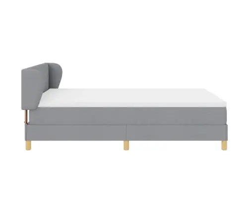 Voodiraam Vedrudega Ja Madratsiga Kreem 90X200 Cm Helehall