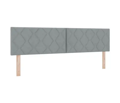 Box Spring Gulta Ar Matraci - Gaiši Pelēks, 180X200 Cm, Audums Vidaxl