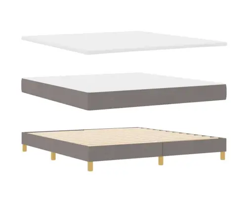 Gulta Ar Atsperēm Un Matraci Krēmkrāsā 90X200 Cm Fabric Vidaxl