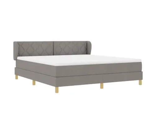 Gulta Ar Atsperēm Un Matraci Krēmkrāsā 90X200 Cm Fabric Vidaxl