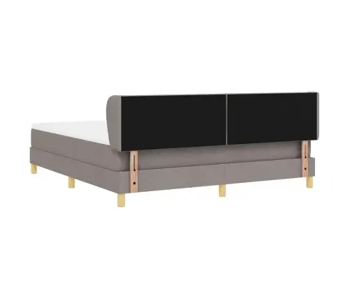 Gulta Ar Atsperēm Un Matraci Krēmkrāsā 90X200 Cm Fabric Vidaxl