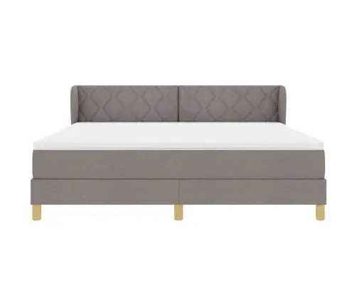 Gulta Ar Atsperēm Un Matraci Krēmkrāsā 90X200 Cm Fabric Vidaxl