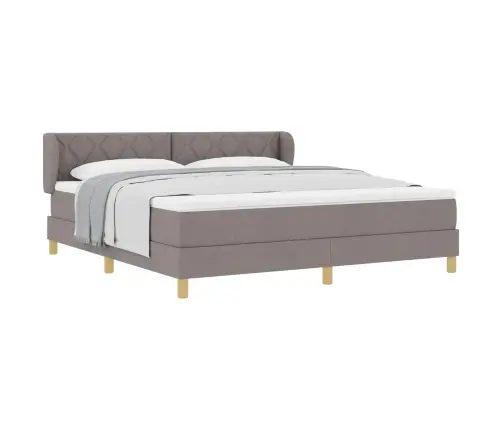 Gulta Ar Atsperēm Un Matraci Krēmkrāsā 90X200 Cm Fabric Vidaxl