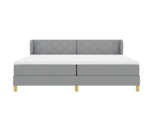 Kaste Ar Matraču - Gaiši Pelēks - 200X200 Cm - Audums Vidaxl