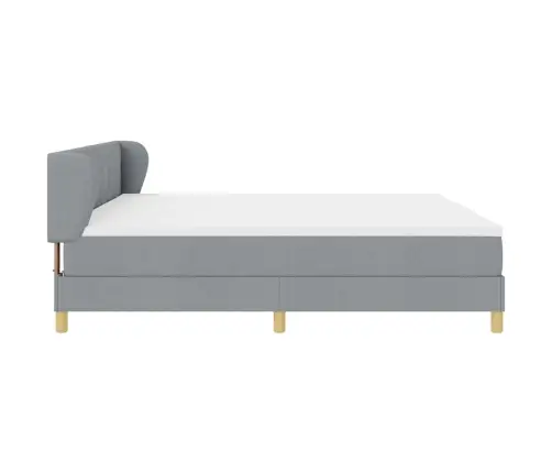 Kaste Ar Matraču - Gaiši Pelēks - 200X200 Cm - Audums Vidaxl