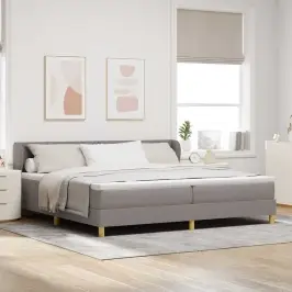 Gulta Ar Atsperēm Un Matraci Krēmkrāsā 90X200 Cm Fabric Vidaxl Gulta Ar Atsperēm Un Matraci Krēmkrāsā 90X200 Cm Fabric Vidaxl