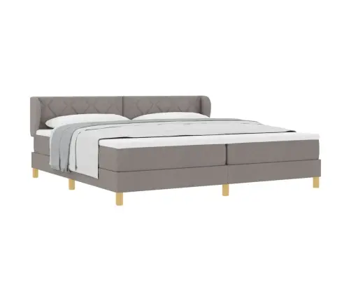 Gulta Ar Atsperēm Un Matraci Krēmkrāsā 90X200 Cm Fabric Vidaxl