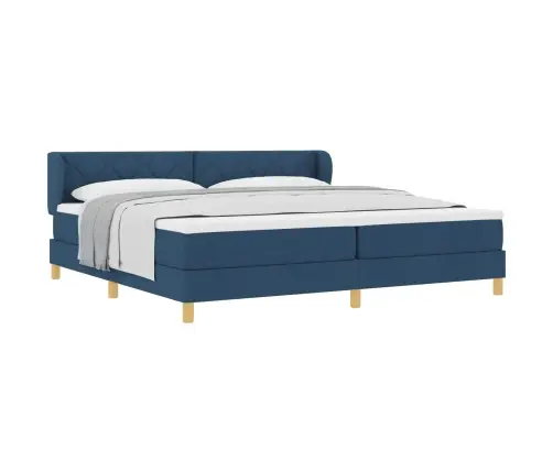 Kastē Iebūvēta Gulta Ar Matraci Krēms 90X200 Cm Audums Komplektā 6 Vidaxl