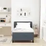 Lova Su Spyruokliniu Čiužiniu Tamsiai Pilka 80X200 Cm Aksomas