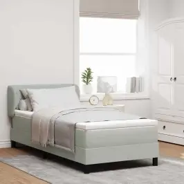 Gulta Ar Atsperēm Un Matraci Tumši Pelēka 80X200 Cm Samts Vidaxl