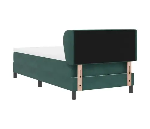 Box Spring Voodi Koos Madratsiga Tumehall 80X200 Cm Samet Peaga