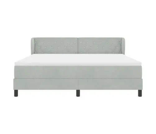 Lova Su Spyruokliniu Čiužiniu Tamsiai Pilka 80X200 Cm Aksomas