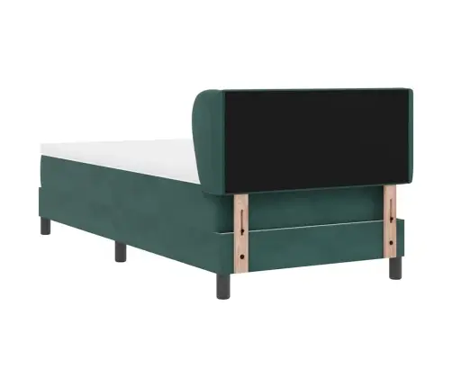 Box Spring Voodi Koos Madratsiga Tumehall 80X200 Cm Samet Peaga