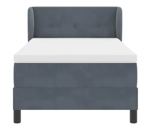 Gultas Pamatne Ar Matraci Melnpelēka 90X190 Cm Vidaxl