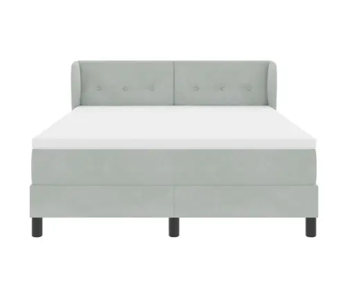 Gultas Rāmis Ar Matraci Gaiši Pelēks 160X200 Cm Akrils Vidaxl