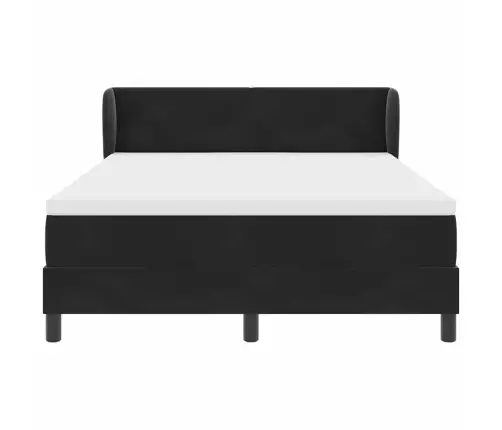 Gulta Ar Atsperēm Un Matraci Tumši Pelēka 80X200 Cm Samts Melna Vidaxl