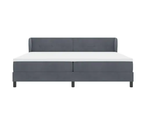 Kastes Gulta Ar Matci Tumši Pelēkā Krāsā 200X200 Cm Vidaxl