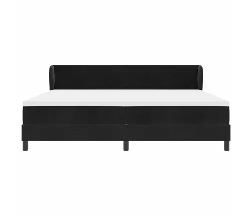 Gulta Ar Atsperu Un Matrača Komplektu Melna 200X200 Cm Velsa Vidaxl