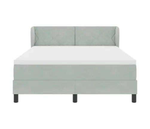 Gulta Ar Atsperēm Un Matraci Tumši Pelēka 80X200 Cm Samts Vidaxl