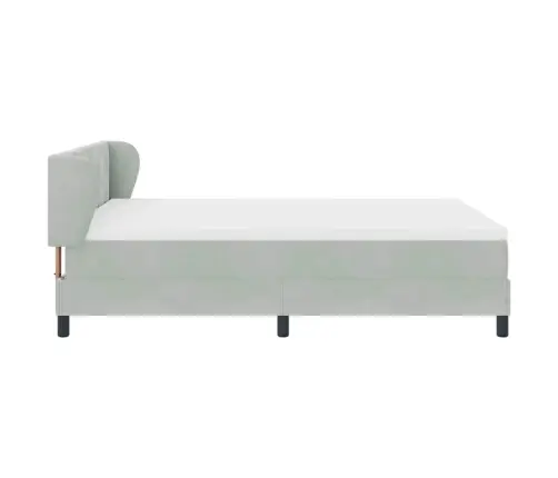 Gulta Ar Atsperēm Un Matraci Tumši Pelēka 80X200 Cm Samts Vidaxl