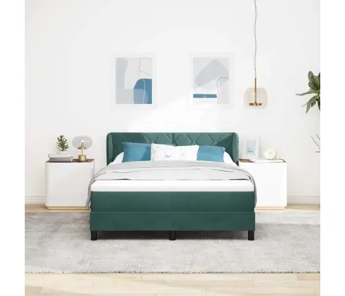 Gulta Ar Atsperēm Un Matraci Tumši Pelēka 80X200 Cm Samts Vidaxl