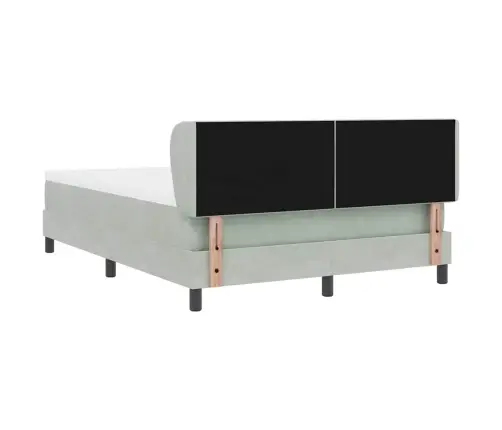 Box Spring Voodi Koos Madratsiga Tumehall 80X200 Cm Samet Peaga