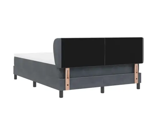 Box Spring Voodi Koos Madratsiga Tumehall 80X200 Cm Samet Peaga