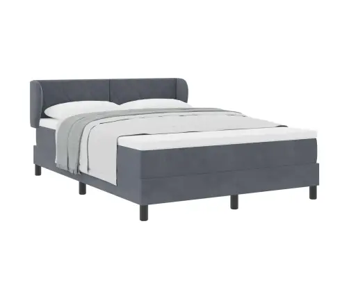Box Spring Voodi Koos Madratsiga Tumehall 80X200 Cm Samet Peaga