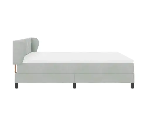 Gulta Ar Atsperēm Un Matraci Tumši Pelēka 80X200 Cm Samts Vidaxl