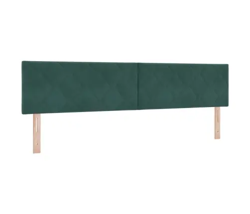 Gultas Pamatne Ar Matraci - Tumši Zaļa, 200X200 Cm, Samts Vidaxl