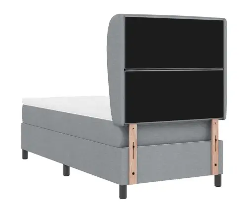 Kastītes Atsperu Gulta Gaiši Pelēka 80 X 200 Cm Audums Vidaxl